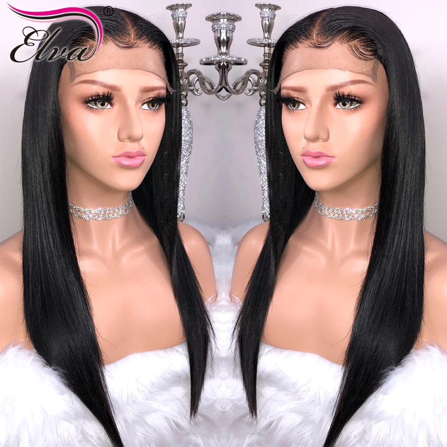Прямые волосы, 150% плотность, бразильские волосы Remy, предварительно сорванные, натуральные волосы, 13x6, человеческие волосы, парик, отбеливающий узел, с волосами младенца