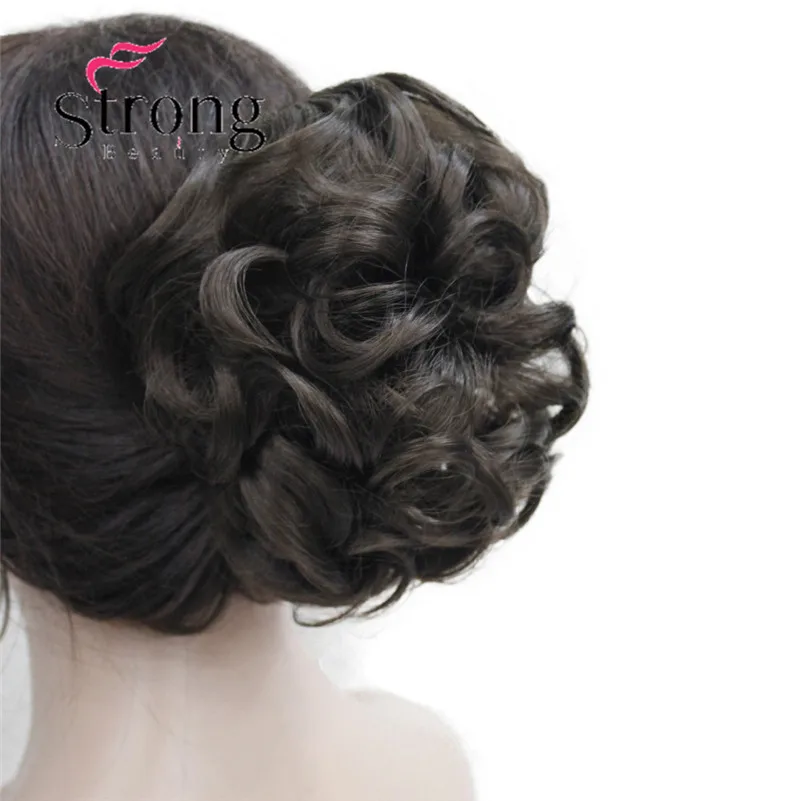 StrongBeauty, короткий конский хвост, накладные волосы, синтетические волосы, волнистые, на заколках, накладные волосы, цвет на выбор