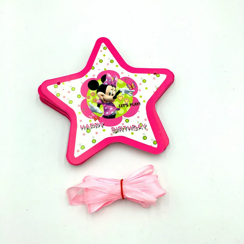 15 шт. баннеры в форме Минни звезды с буквенным принтом Детские вечерние на день