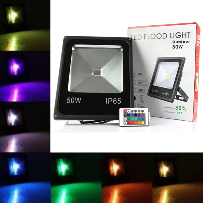 Наружные прожекторы светодиодные RGB 10W 20W 30W 50W 220V Светодиодный точечный светильник с светодиодный Водонепроницаемый отражатель ландшафтный светильник ing настенный светильник