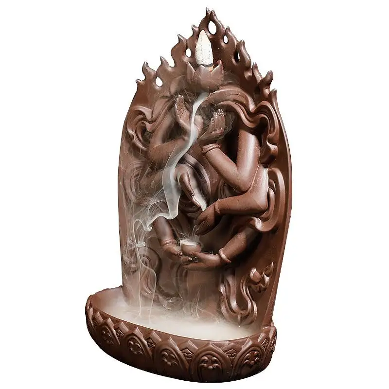 Тысяча Buddha'S ручная курильница с обратным потоком Китайский Лотос дым водопад