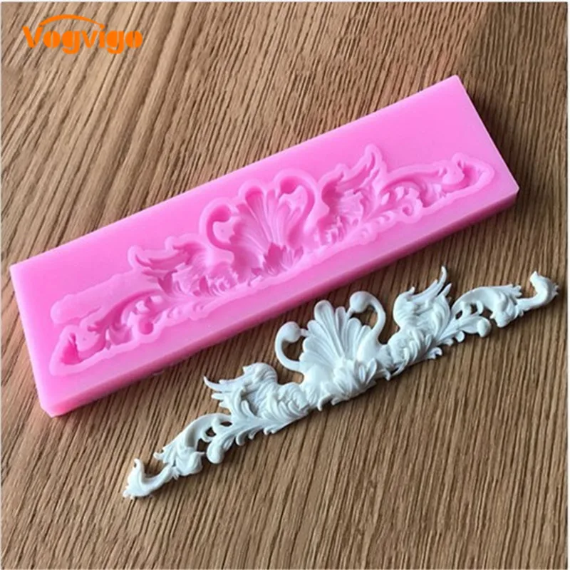 

VOGVIGO Embossed Flower Silicone Mold Fondant Mold Cake Decorating Tools Chocolate Gumpaste Reposteria Border Silicone Mold