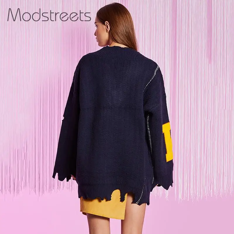 Modstreets женские свитера и пуловеры вязаный свитер 2019 женский с асимметричными