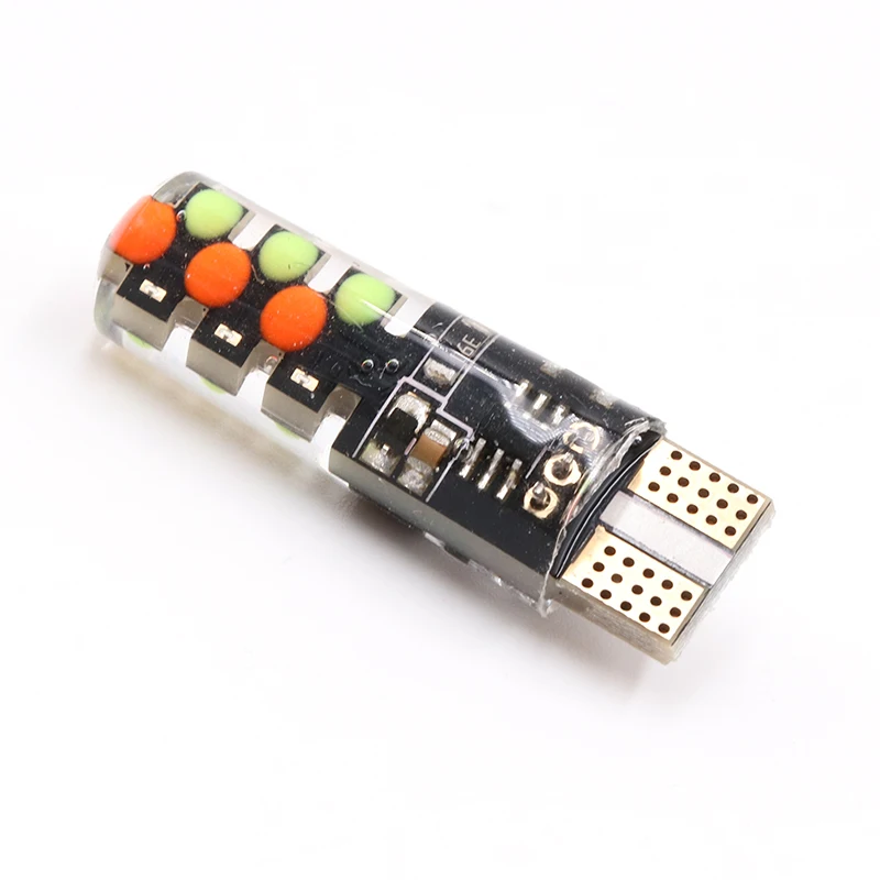 Niscarda 2x T10 W5W RGB светодиодный лампы дистанционного управления COB-18 силиконовый корпус стробоскоп вспышка автоматическая лампа для чтения автомобильный головной светильник