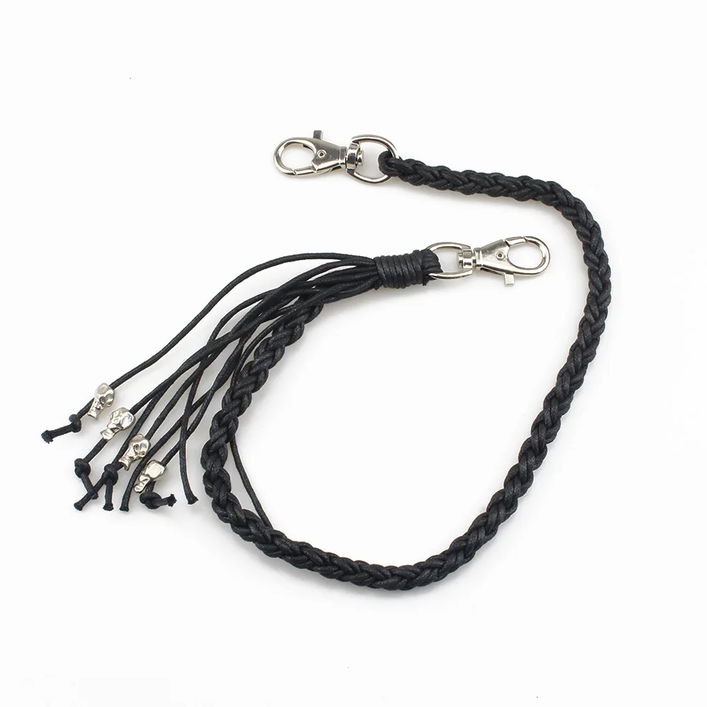 Summer Fashion Jeans Wallet Chains Genuine leather Braid Belt Chain Punk Men Women Single Layers Trousers chains DR05 | Украшения и