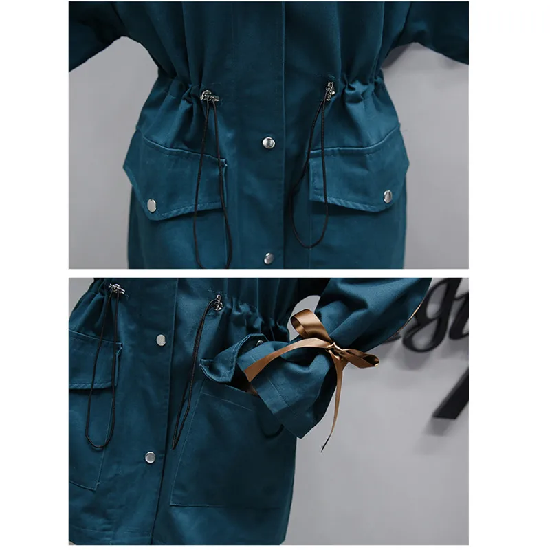 

UHYTGF 2019 Hot Sale Women clothing Classic Women Trench Coat Spring autumn Leisure Trench Coats Female Lace Wild Trench coat280