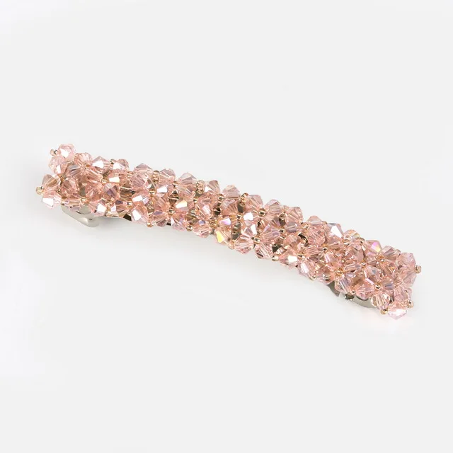 Pink 1 шт. шикарные хрустальные шпильки для волос головные уборы для женщин девочек Стразы заколки невидимки для волос заколка Инструменты для укладки аксессуары 7 цветов - Цвет: Pink