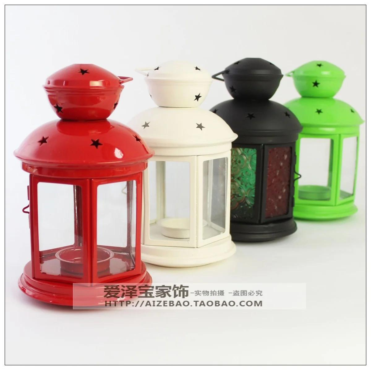 Iron lantern mousse fashion romantic sheet iron photography props | Candle Holders