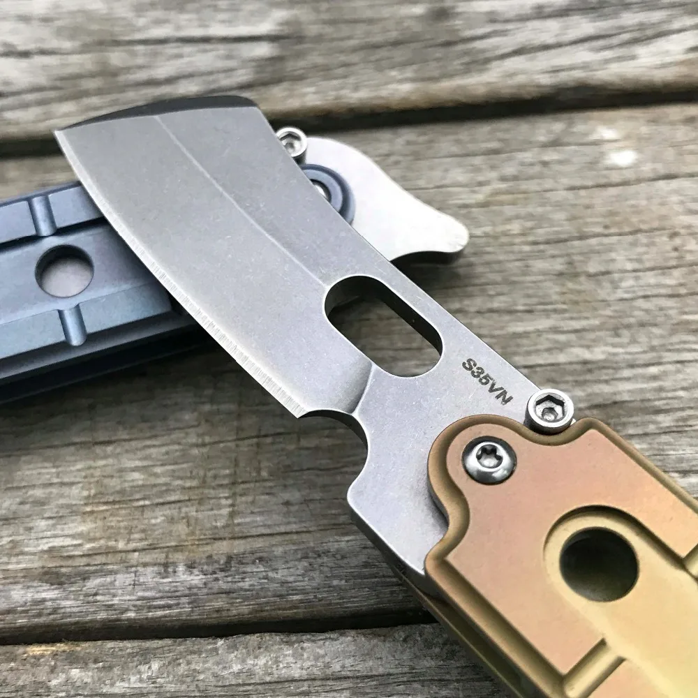 Складные мини ножи LDT Bean S35VN лезвие мясника титановая ручка SR карманная цепочка