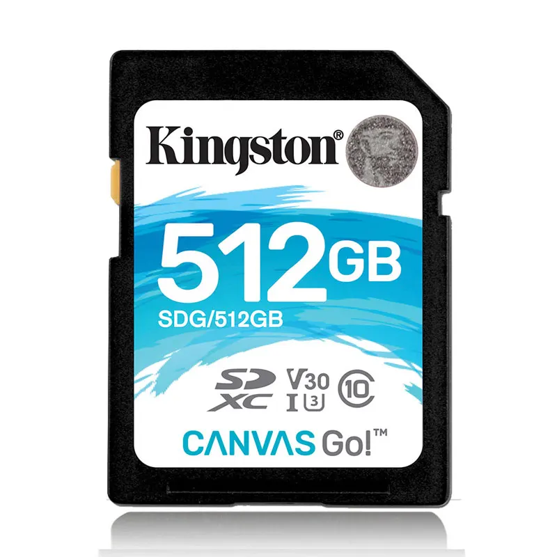Карта памяти Kingston SD 32 Гб 64 128 ГБ 256 512 SDG SDHC/SDXC Canvas Go HD 4K видеокарты для DSLRs Дронов и