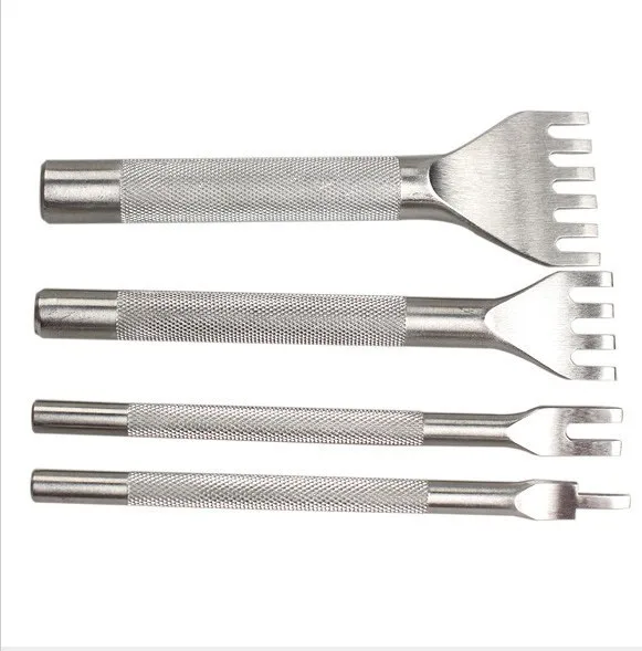 Stainless Steel Flat Chisel Leather Craft Tools Hole Punch Tool Kit DIY Free shipping |