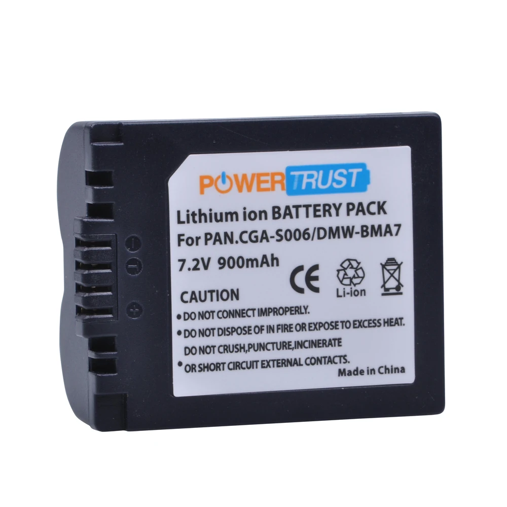 2x CGA-S006 DMW-BMA7 батареи и зарядное устройство для Panasonic Lumix DMC-FZ7, DMC-FZ8, DMC-FZ18, DMC-FZ28, DMC-FZ30, DMC-FZ35