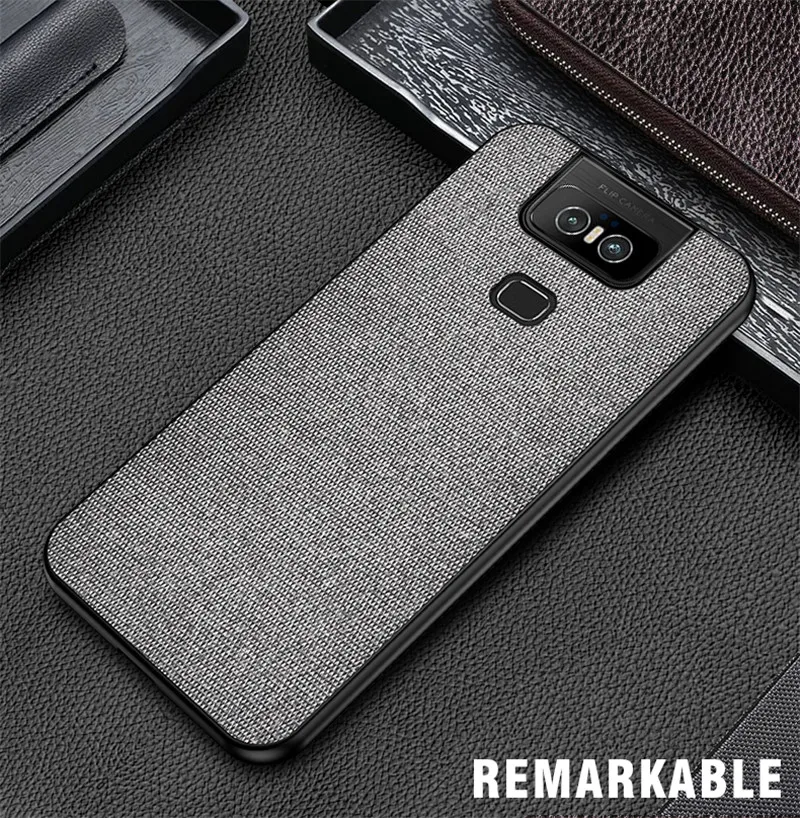 Роскошный тканевый чехол для Asus Zenfone 6, кожаный мягкий чехол из ТПУ, Жесткий Чехол из поликарбоната для Asus Zenfone 6 ZS630KL, чехол Funda