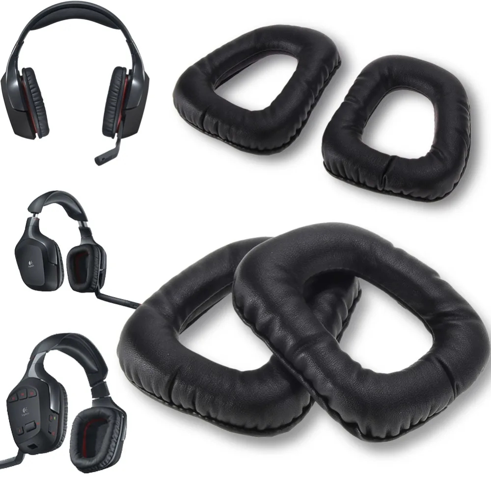 1 пара мягких сменных амбушюров для logitech G430, высококачественные подушечки для наушников для logitech G35 G930 G430 F450 чехол