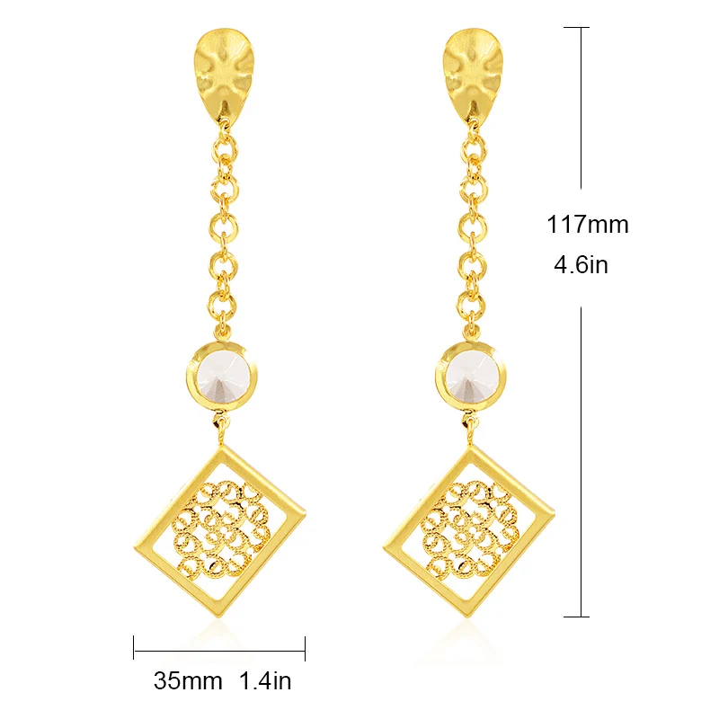 Ювелирные изделия Sunny Jewelry квадратные серьги фурнитура для женщин длинные
