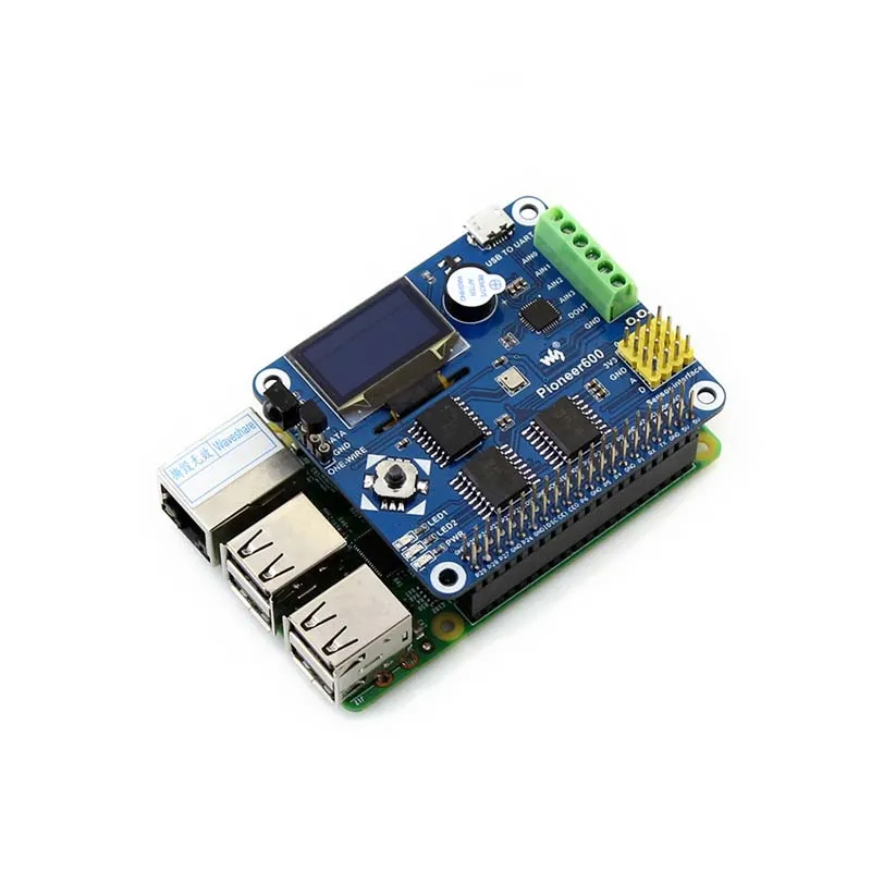 Плата расширения Raspberry Pi Pioneer600 поддерживает 3 B/ 2 A +/B + 0 96 дюймовый oled дисплей CP2102 USB