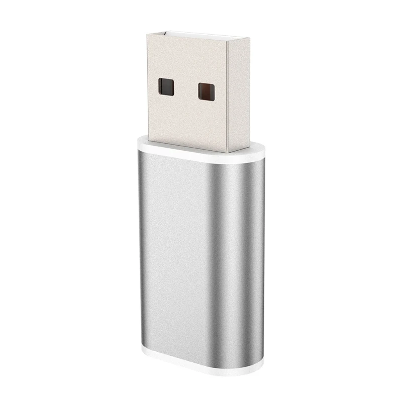 Серебристый 5,1 USB накопитель бесплатно 3,5 мм микрофон разъем для наушников стерео гарнитура аудио звуковая карта - Цвет: Серебристый