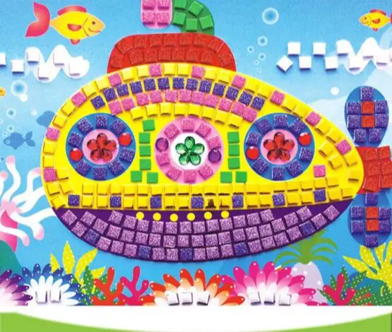 3D Мозаика креативный стикер игра животные искусство ремесло головоломка для