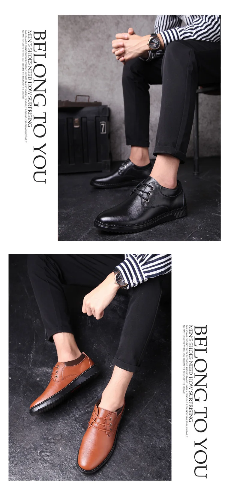 New Men Casual Genuine Leather Shoes Fashion Breathable Men's Formal Shoes Lace-up Flat for Men Shoes Zapatos De Hombre