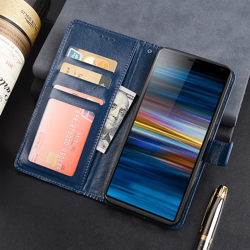 Кожаный чехол с откидной фоторамкой для Sony Xperia 10 XA2 XA1 Plus Ace 1 XZ3 XZ2 XZ1 Compact Premium L3 L2 L1