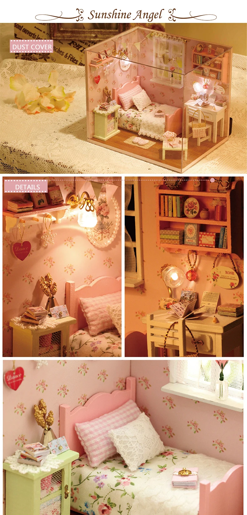 DIY деревянный дом Miniaturas с мебели DIY Миниатюрный Дом Кукольный домик игрушки для детей подарок на Рождество и день рождения H02