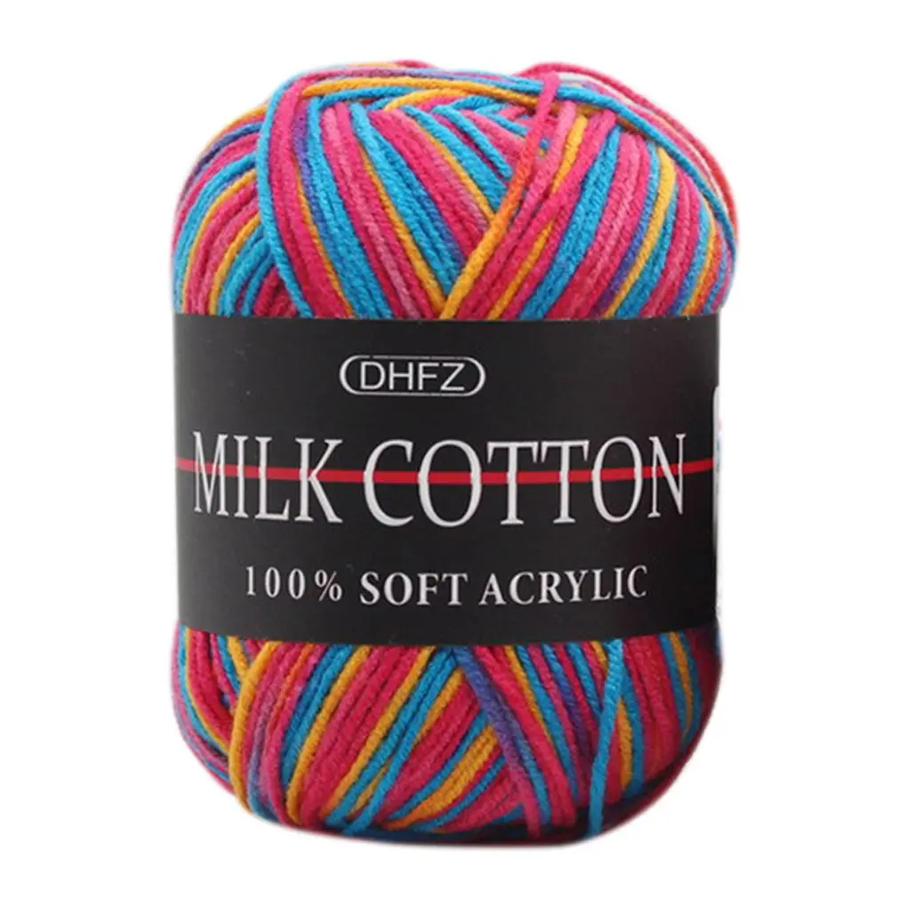 NO.17 50g/Ball Colorful 3 ply Yarn Handmade DIY Scarf Pillow Blanket Knitting Crochet Soft Milk Cotton Yarn Hand Knitting Supplies - Цвет: NO.17