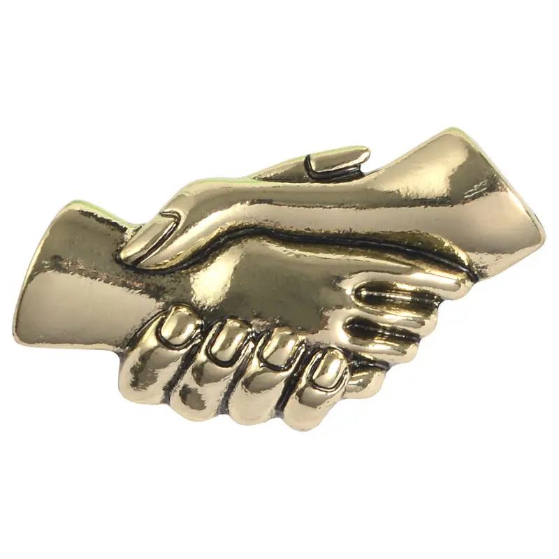 Punk Skeleton Hand Pins and Brooches Metal OK Fist Handshake Large Enamel Pin Badges Various gestures Jewelry for women men Gift - Окраска металла: Style 14