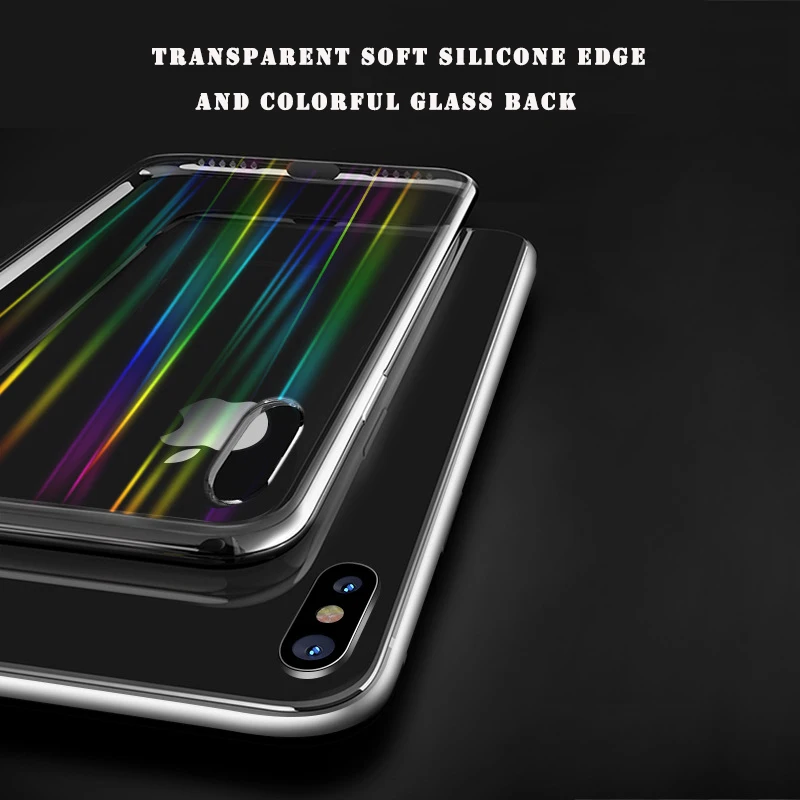 Ultra-thin Tempered Glass Phone Case For iPhone X XS Max 6 6s 7 8 Plus Transparent Protective Cases XR Cover