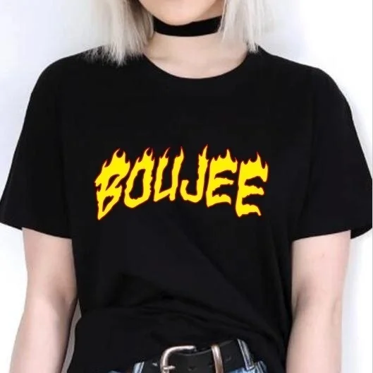 Fashionshow-JF 1 шт. футболка с принтом пламени и буквенным Backwoods Hypebeast Boujee графическим