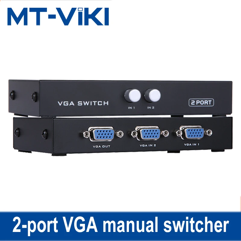MT VIKI 2 порта VGA переключатель входа 1 выход видео D sub PC Share монитор высокое