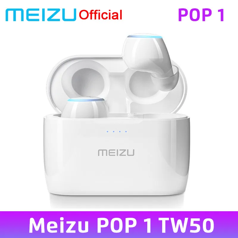 Глобальная версия Meizu POP 2, Bluetooth 5,0, наушники TW50S, беспроводные наушники IP5X, спортивные наушники-вкладыши, гарнитура для 16 лет - Цвет: POP 1 TW50
