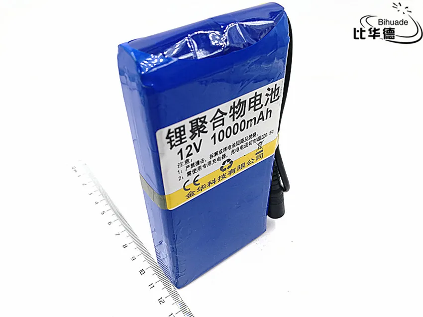 

1pcs/lot 12V 10000mah lithium battery Rechargeable DC battery polymer batteria For monitor motor LED light outdoor spare Battery