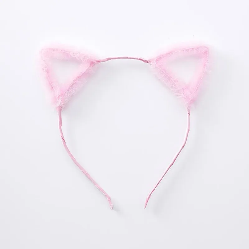Sweet Lace Cat Animal Ear Headband Women Girls Headwear Birthday Hair Accessories Party Favors| |
