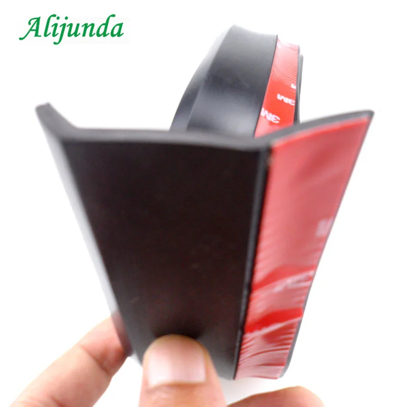 

2.5m Front Bumper Lip Kit Car Buffer Ribbon Soft Black Bumper Strip