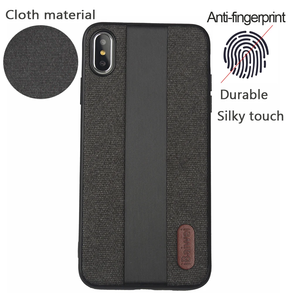 Cloth Texture Case for Apple Iphone XS Max High Quality Fabric Protection Shells Xs Hard PC Phone Cove |