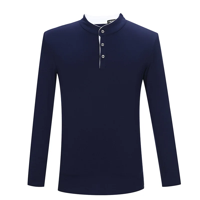 2016 Осень Повседневная Футболка Мужчины Мода Полосатый С Длинным Рукавом мужская