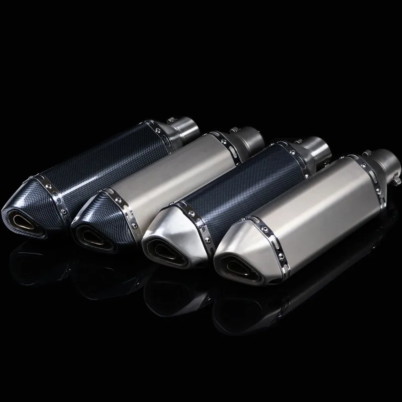 

Universal 36-51mm Motorcycle Exhaust Modified Scooter Exhaust Muffle GY6 for HONDA R1 R3 R6 FZ6 Z1000 GSXR600 with Sticker