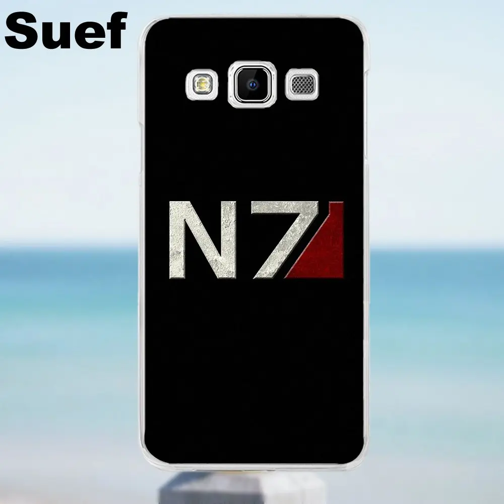 Suef Mass Effect N7 логотип мягкий Новое поступление для Galaxy Alpha Core Prime Note 2 3 4 5 S3 S4 S5 S6 S7 S8 mini