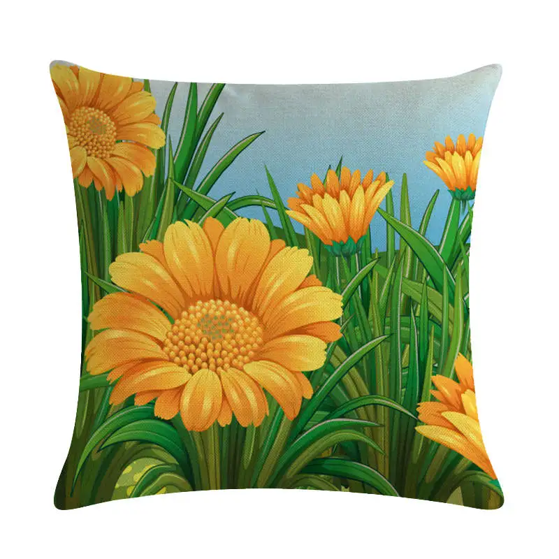 Цветочный венок на заказ хлопковая декоративная подушка лен наволочка шикарный