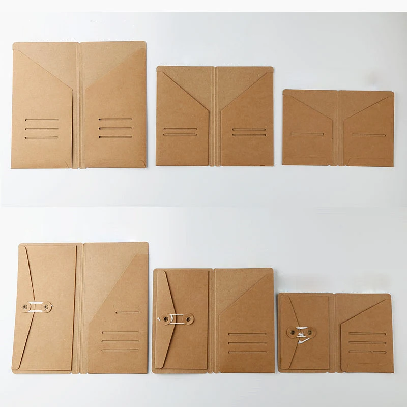 

Vintage Kraft Travel Notebook Cards Storage Bag