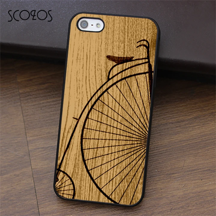 Scozos Пенни Фартинг велосипед викторианской Телефон чехол для iPhone X 4 4S 5 5S SE 5C 6 6S 7 8 и