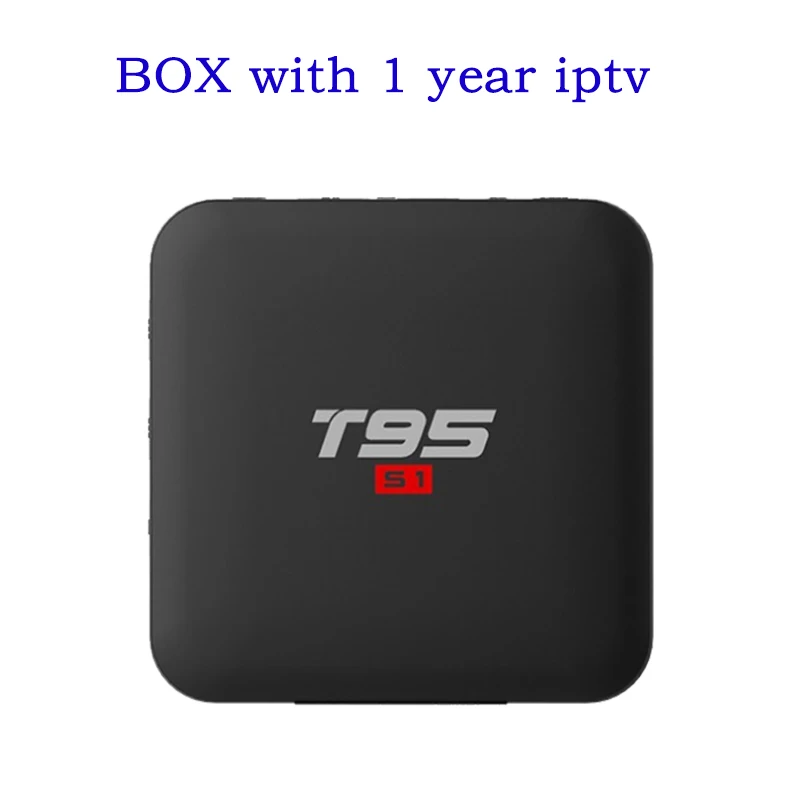 IP ТВ Испания Android 7,1 ТВ коробка 2GB16GB Италия арабский французский Пособия по немецкому языку Нидерланды Польша Бельгия Швеции подписки m3u mag250 T95s1 - Цвет: Черный