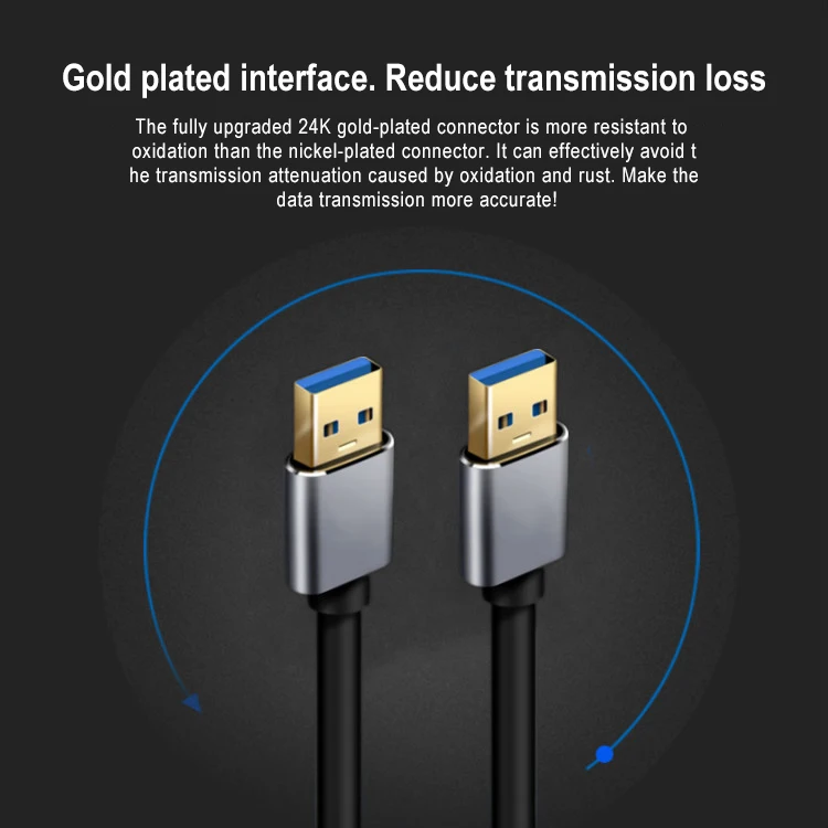 USB-USB кабель Тип A папа-папа USB 2,0 удлинитель для жесткого диска радиатор Компьютерная камера кабель удлинитель USB