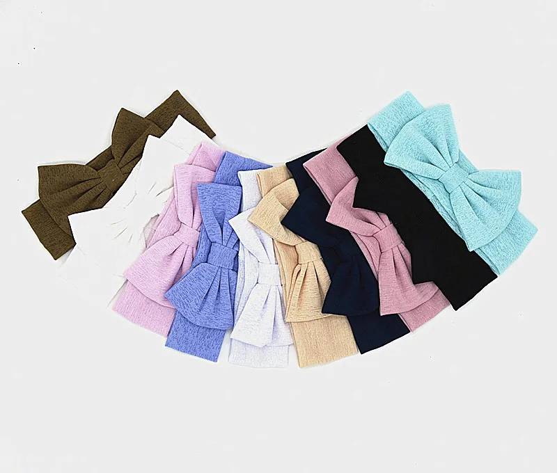 20pcs/lot 19*4.5cm knit cotton soft bow headband 2019 hot sale hair accessories |