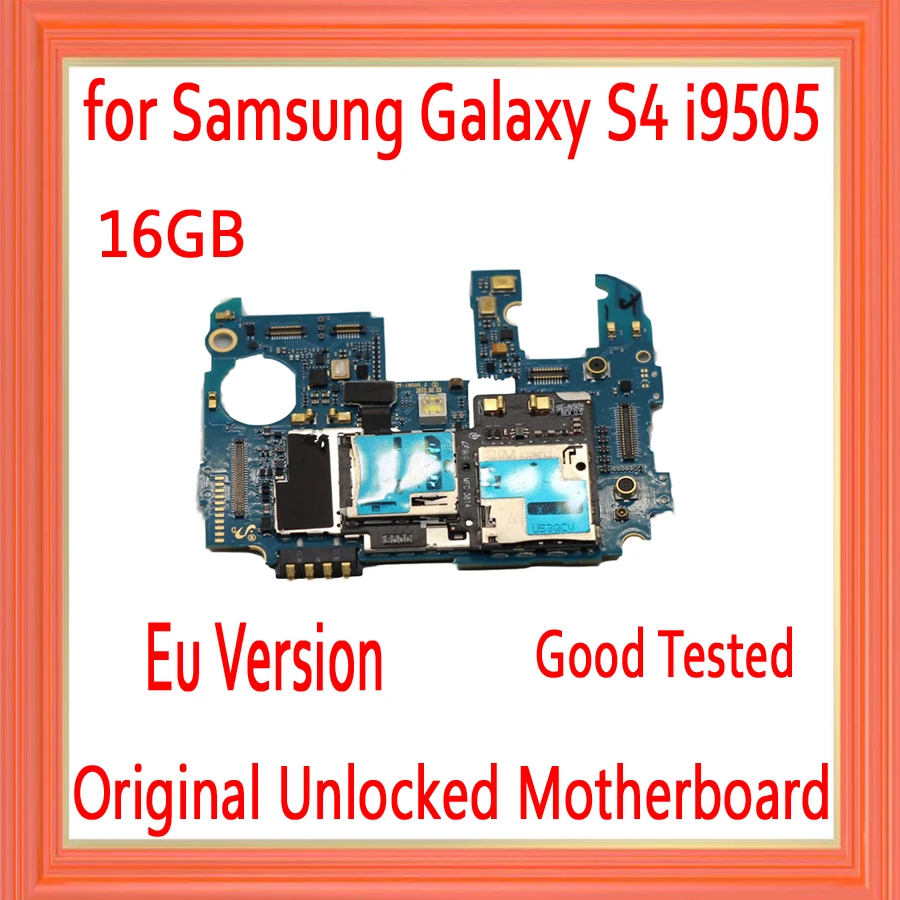 100% оригинальная разблокированная материнская плата для Samsung Galaxy S4 i9505 16 ГБ с