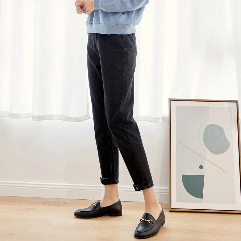 LEIJIJEANS, Новое поступление, весенние шаровары, повседневные свободные женские джинсы, средняя талия, черные, Ретро стиль, свободные, размера плюс, джинсы для женщин 9003