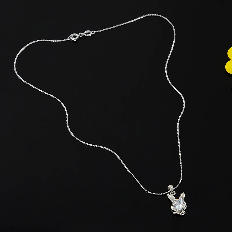 Женское светильник жерелье с подвеской в виде кролика искусственным жемчугом |