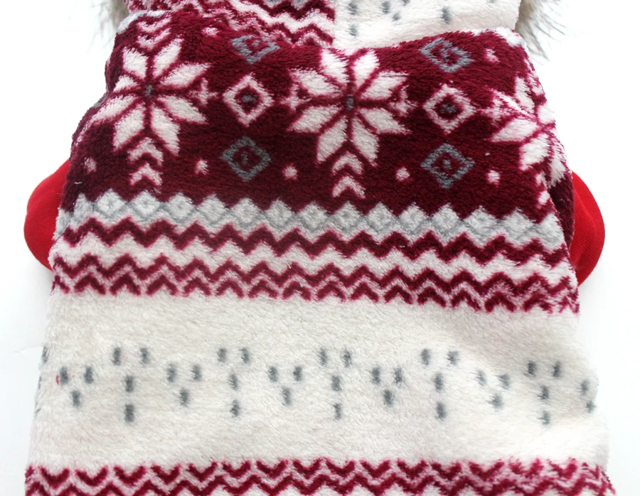 Свитер с капюшоном для собаки и питомца куртка щенка кошки хлопья снега одежда 4