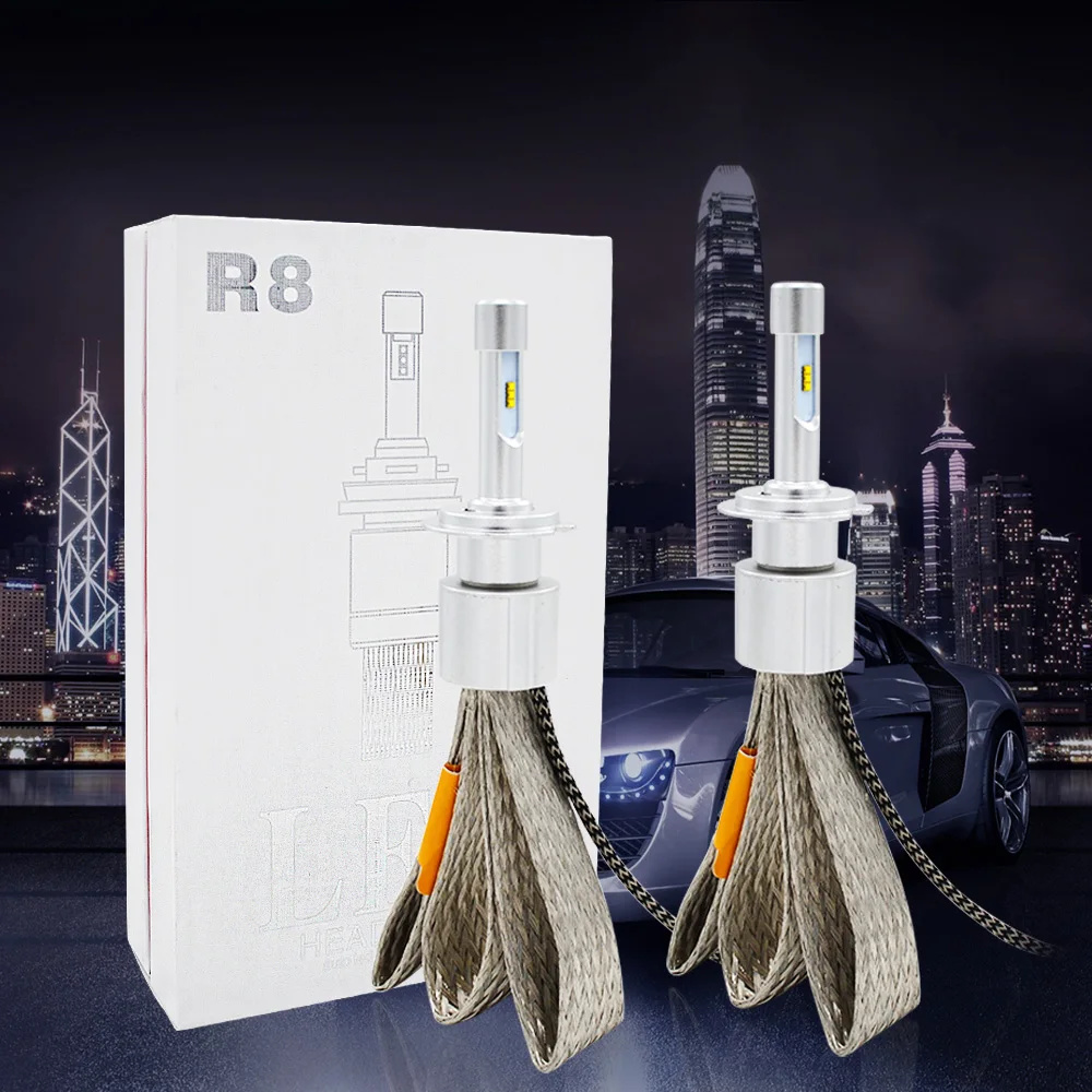 SKYJOYCE R8 H7 H11 9005 светодиодный светильник на голову для автомобиля 90 Вт 10000LM 6000 К