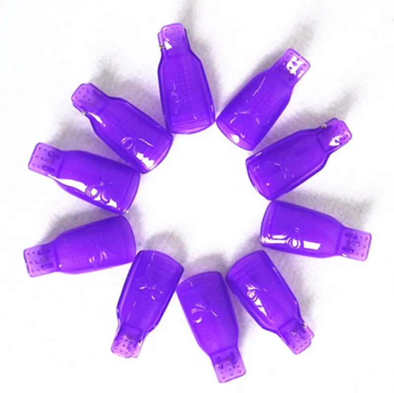 Пластиковый дизайн для ногтей 10 шт. замачиваемый колпачок средство снятия УФ